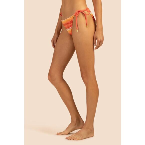 NEW Trina Turk Sunray Chrocet Bikini Swimsuit Bandeau Top Tie Bottoms Size 12 - Picture 5 of 10